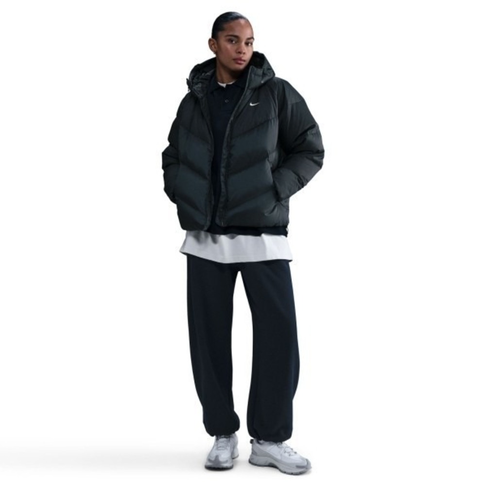 Nike Sportswear Windrunner Down Hooded Jacket Womens Medium Black IF2591 390